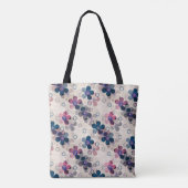 Abstracte kinder cartoon bloembloemen florale retr tote bag (Achterkant)