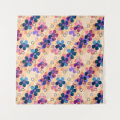 Abstracte kinder cartoon bloembloemen florale retr wandkleed (Voorkant (horizontaal))