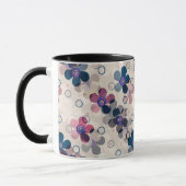 Abstracte kinderen leuke cartoon bloemen bloemrijk mok (Links)