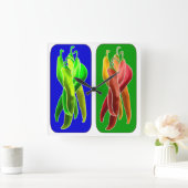 Abstracte kinderwandklok vierkante klok (Huis)