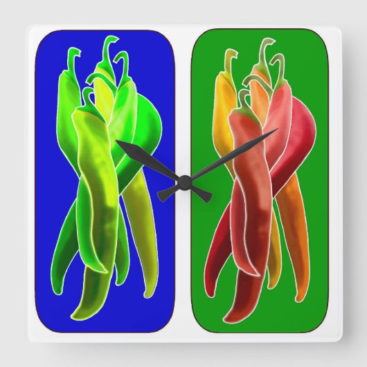 Abstracte kinderwandklok vierkante klok (Voorkant)