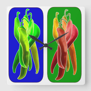 Abstracte kinderwandklok vierkante klok