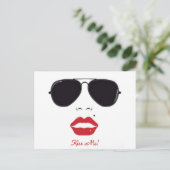 Abstracte Kiss me Art Briefkaart (Staand voorkant)