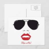 Abstracte Kiss me Art Briefkaart (Voorkant / Achterkant)