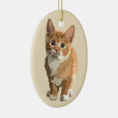 abstracte kitten porcelain-versiering keramisch ornament (Rechts)