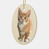 abstracte kitten porcelain-versiering keramisch ornament (Links)