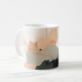 Abstracte klaproos bloem kunstprint | Minimalistis Koffiemok (Voorkant links)