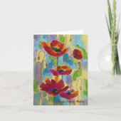 Abstracte klaproos gevouwen Kaart (Voorkant)