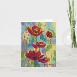 Abstracte klaproos gevouwen Kaart