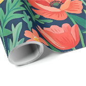 Abstracte klaprozen monarch cadeaupapier (Rol Hoek)