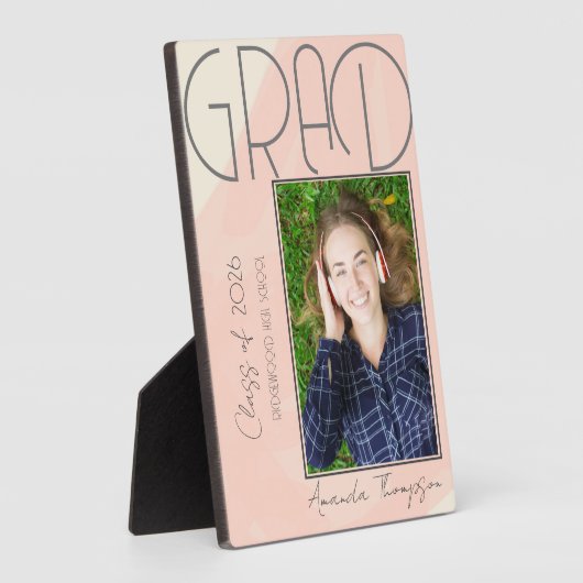 Abstracte Klasse van 2025 Keepsake Afstuderen Foto Fotoplaat (Zijkant)
