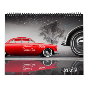 Abstracte Klassieke auto's van 1950 Kalender