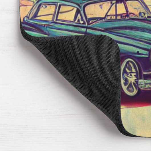 Abstracte Klassieke auto's van 1950 Muismat (Hoek)