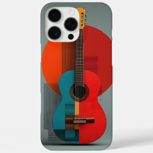 Abstracte klassieke gitaar iPhone / iPad hoes (Achterkant)