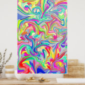 Abstracte Klassieke Kunstvorm Poster (Keuken)