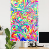 Abstracte Klassieke Kunstvorm Poster (Thuiskantoor)