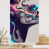 Abstracte Klassieke Kunstvorm Poster (Keuken)