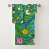 Abstracte kleine Daisy Garden Bad Handdoek (Insitu)