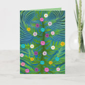 Abstracte kleine Daisy Garden Bedankkaart (Voorkant)