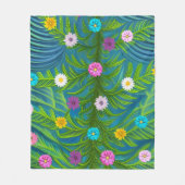 Abstracte kleine Daisy Garden Fleece Deken (Voorkant)