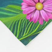 Abstracte kleine Daisy Garden Fleece Deken (Hoek)