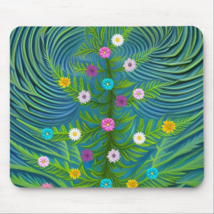 Abstracte kleine Daisy Garden Muismat