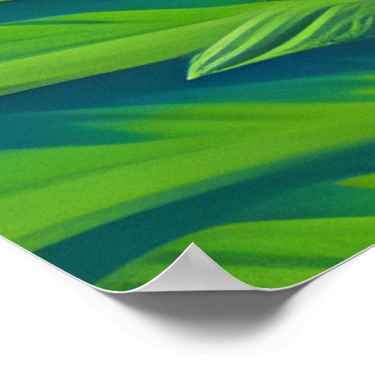 Abstracte kleine Daisy Garden Poster (Hoek)