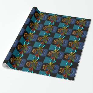 Abstracte Kleur Barsting Kunstprint Cadeaupapier