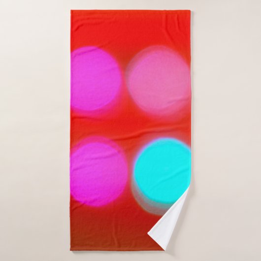 Abstracte kleur Blurred red background bokeh light Badhanddoek (Badhanddoek)