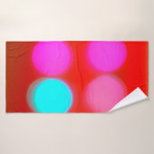 Abstracte kleur Blurred red background bokeh light Badhanddoek (Badhanddoek)