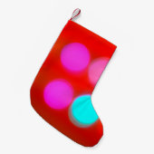 Abstracte kleur Blurred red background bokeh light Kleine Kerstsok (Voorkant (Hangend))