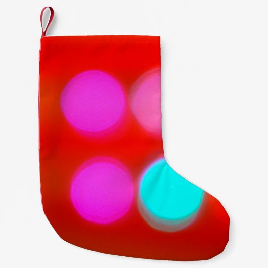 Abstracte kleur Blurred red background bokeh light Kleine Kerstsok (Voorkant)