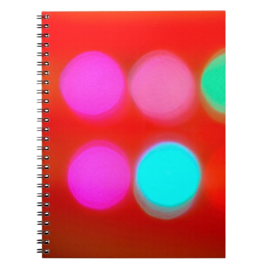 Abstracte kleur Blurred red background bokeh light Notitieboek (Voorkant)