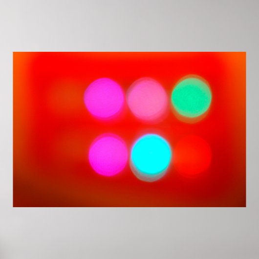 Abstracte kleur Blurred red background bokeh light Poster (Voorkant)