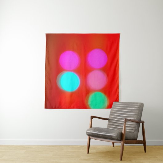 Abstracte kleur Blurred red background bokeh light Wandkleed (In Situ (horizontaal))