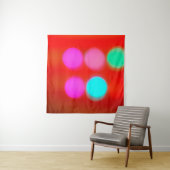 Abstracte kleur Blurred red background bokeh light Wandkleed (In situ)