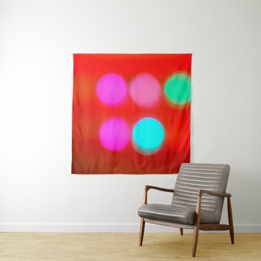 Abstracte kleur Blurred red background bokeh light Wandkleed (In situ)