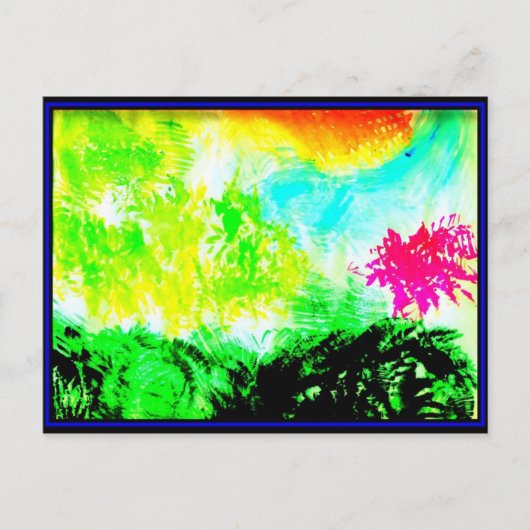 Abstracte kleur briefkaart (Voorkant)