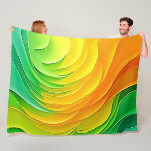 Abstracte Kleur Energie Stroom Ontwerp Fleece Deken