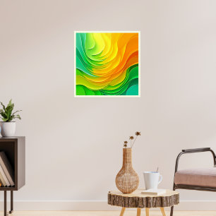 Abstracte Kleur Energie Stroom Ontwerp Poster