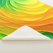 Abstracte Kleur Energie Stroom Ontwerp Sherpa Deken (3/4)