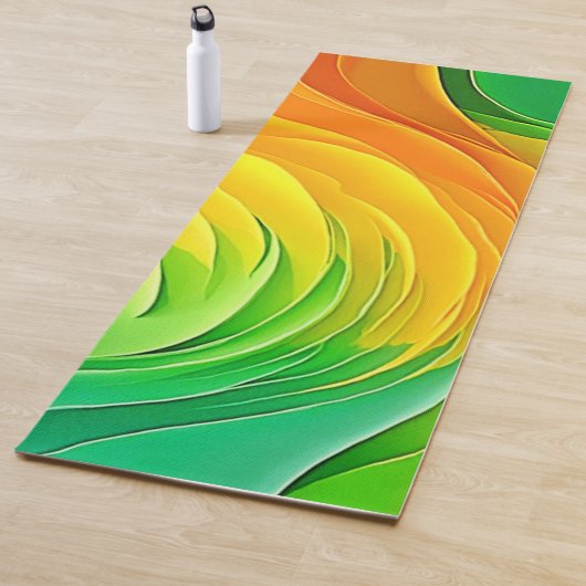 Abstracte Kleur Energie Stroom Ontwerp Yogamat (In situ)