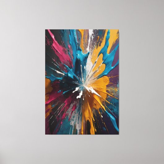 Abstracte Kleur Explosie Canvas Vetgedrukte Levend Afdruk (Voorkant)
