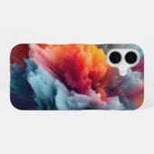Abstracte Kleur Explosie Modern iPhone 16 Hoesje (Achterkant horizontaal)