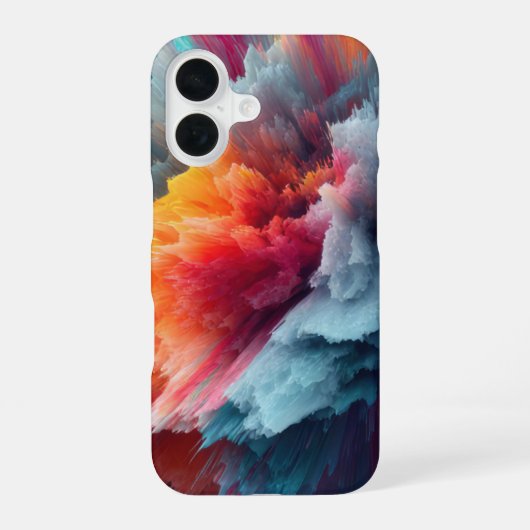 Abstracte Kleur Explosie Modern iPhone 16 Hoesje (Achterkant)