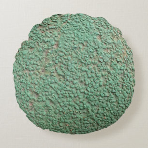 Abstracte kleur geschilderd op betonnen wandtextuu rond kussen