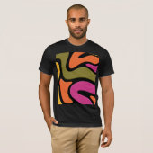 Abstracte kleur golf t-shirt. t-shirt (Voorkant volledig)