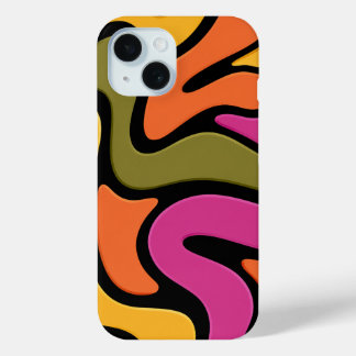 Abstracte kleur golf telefoonhoesje. iPhone 15 case