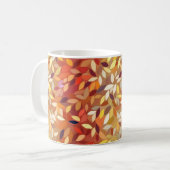 Abstracte kleur Herfst blad Koffiemok (Voorkant links)