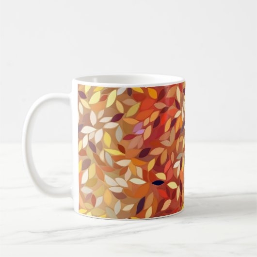Abstracte kleur Herfst blad Koffiemok (Links)